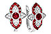 H291-82396: EARR .78 TW RUBY .90 TGW