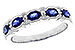 H291-87860: LDS WED RG .92 SAPPHIRE 1.04 TGW (4x3MM SAPP)