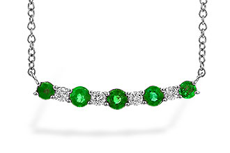 H291-89678: NECK .43 TW EMERALD .55 TGW