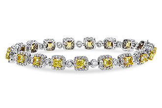 H292-76960: BRACELET 4.37 FANCY YELLOW DIAS 7.12 TW (7")