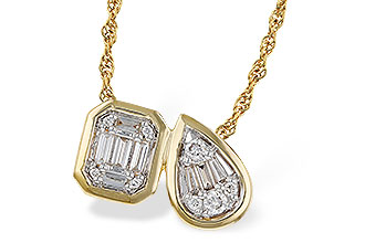 H292-80605: NECKLACE .17 BAG .25 TW