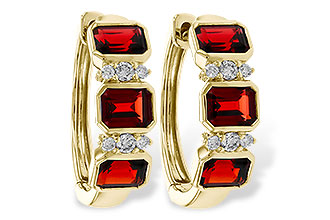 K292-75151: EARRING 1.50 TW GARNET 1.61 TGW