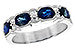 L207-36078: LDS WED RG 1.72 SAPPHIRE 1.90 TGW (5x4MM SAPP)