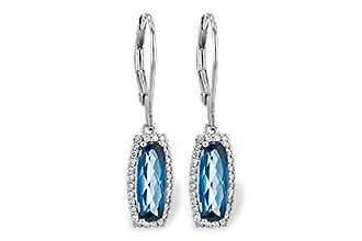 L208-24214: EARR 2.10 LONDON BLUE TOPAZ 2.28 TGW