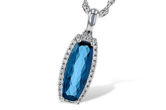 L208-26005: NECK 1.58 LONDON BLUE TOPAZ 1.70 TGW