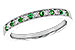 L291-90632: LDS WED RG .07 EMERALD .16 TGW