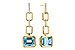 L292-77832: EARRINGS 3.20 BLUE TOPAZ 3.32 TGW (8x6MM BT)