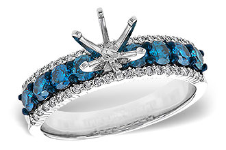L292-77878: LDS SEMI DIA RG .72 BLUE DIAS .92 TW