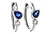 L292-77905: EARRINGS .51 SAPPHIRE .57 TGW