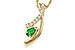 L292-78741: NECKLACE .17 EMERALD .34 TGW (5x3 EMER)