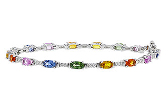 M292-75169: BRACELET 4.76 MULTI-COLOR SAPPH 5.08 TGW (7")