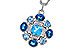 M292-76005: NECKLACE 3.19 TW BLUE TOPAZ 3.25 TGW