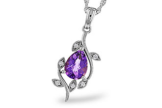 M292-76050: NECKLACE .88 AMETHYST .93 TGW (8x6MM AMY)