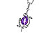 M292-76050: NECKLACE .88 AMETHYST .93 TGW (8x6MM AMY)